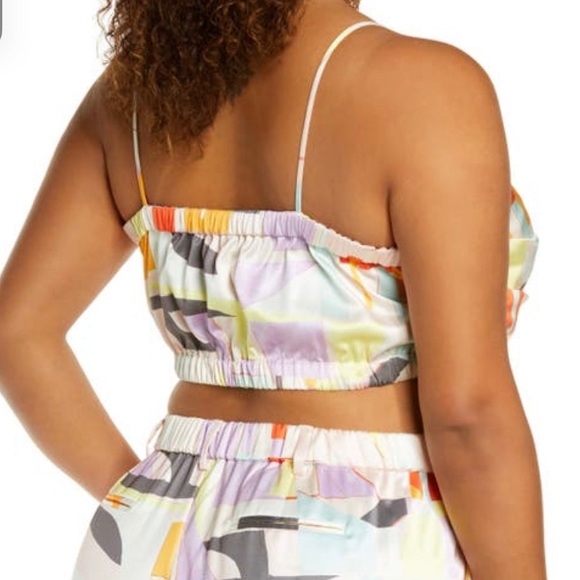 NWT Open Edit Print Pleated Camisole (1X) - Picture 2 of 2